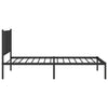Sengeramme i metall med hodegavl svart 90x190 cm
