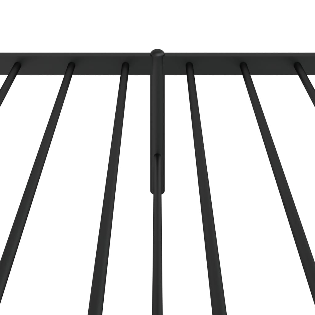 Sengeramme i metall med hodegavl svart 90x190 cm