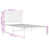 Sengeramme i metall med hodegavl svart 90x190 cm