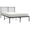 Sengeramme i metall med sengegavl svart 120x200 cm