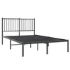 Sengeramme i metall med sengegavl svart 120x200 cm