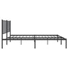 Sengeramme i metall med sengegavl svart 120x200 cm
