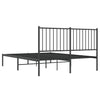 Sengeramme i metall med hodegavl svart 135x190 cm