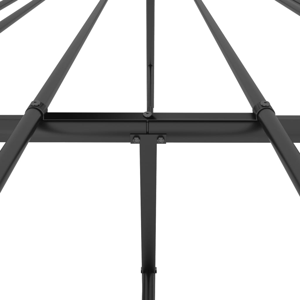 Sengeramme i metall med hodegavl svart 135x190 cm