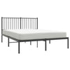 Sengeramme i metall med hodegavl svart 140x190 cm
