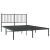 Sengeramme i metall med hodegavl svart 140x190 cm