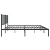 Sengeramme i metall med hodegavl svart 140x190 cm