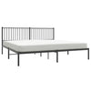 Sengeramme i metall med sengegavl svart 193x203 cm