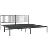 Sengeramme i metall med sengegavl svart 193x203 cm