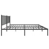 Sengeramme i metall med sengegavl svart 193x203 cm