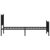Sengeramme i metall med hode- og fotgavl svart 80x200 cm