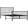 Sengeramme i metall med hode- og fotgavl svart 107x203 cm