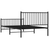 Sengeramme i metall med hode- og fotgavl svart 107x203 cm