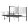 Sengeramme i metall med hode- og fotgavl svart 120x190 cm