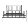 Sengeramme i metall med hode- og fotgavl svart 135x190 cm