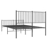 Sengeramme i metall med hode- og fotgavl svart 135x190 cm