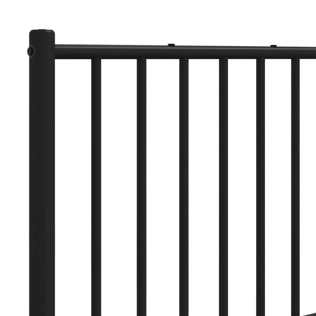 Utskiftbar sengegavl i metall svart 180 cm