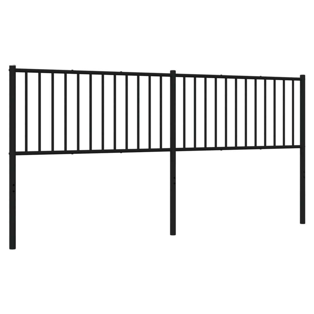 Utskiftbar sengegavl i metall svart 193 cm