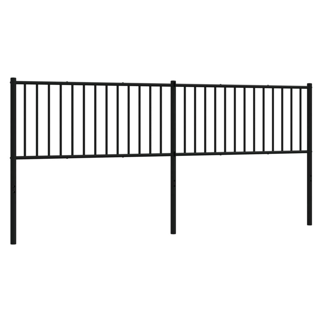 Utskiftbar sengegavl i metall svart 200 cm