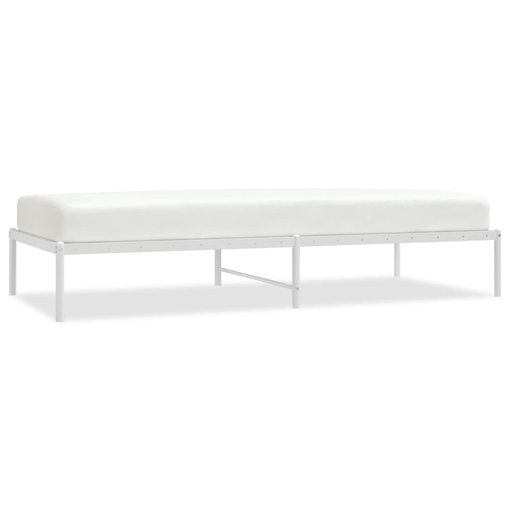 Sengeramme i metall hvit 90x200 cm