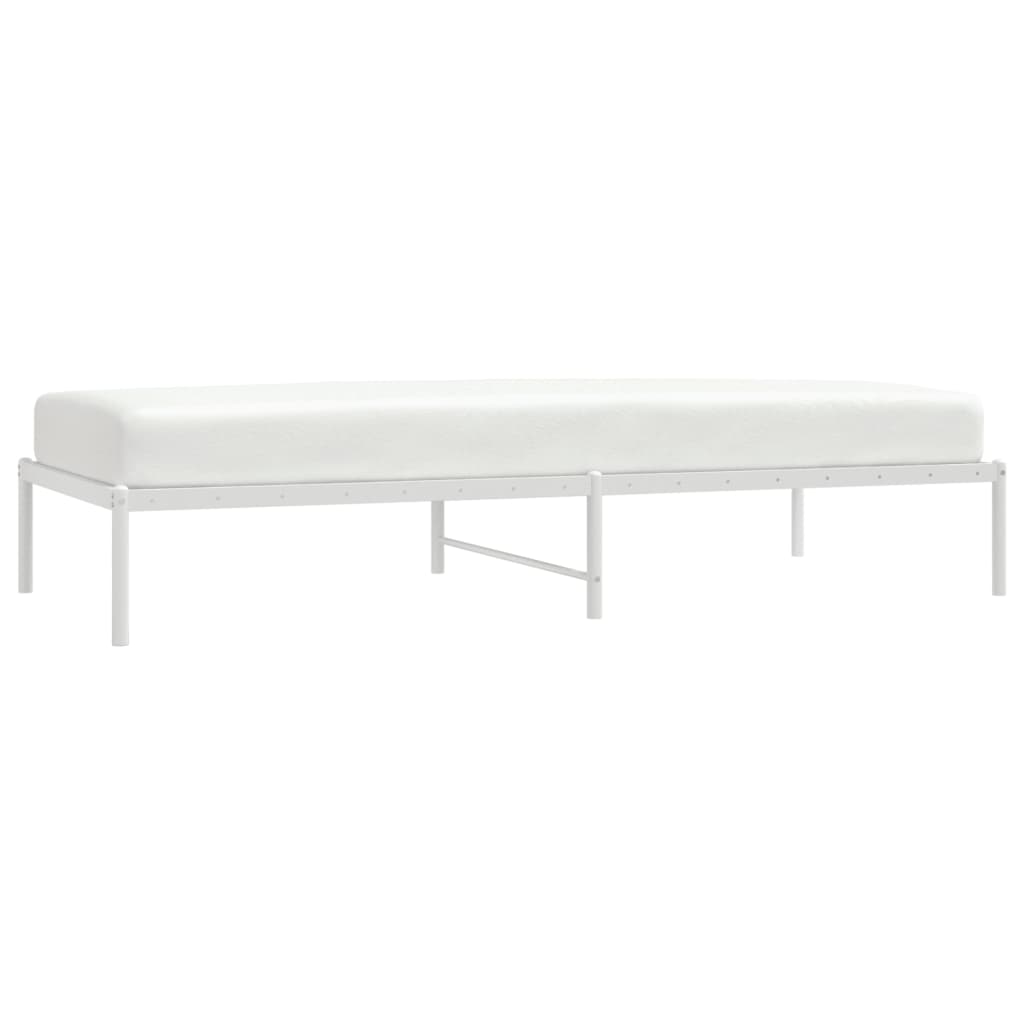 Sengeramme i metall hvit 90x200 cm