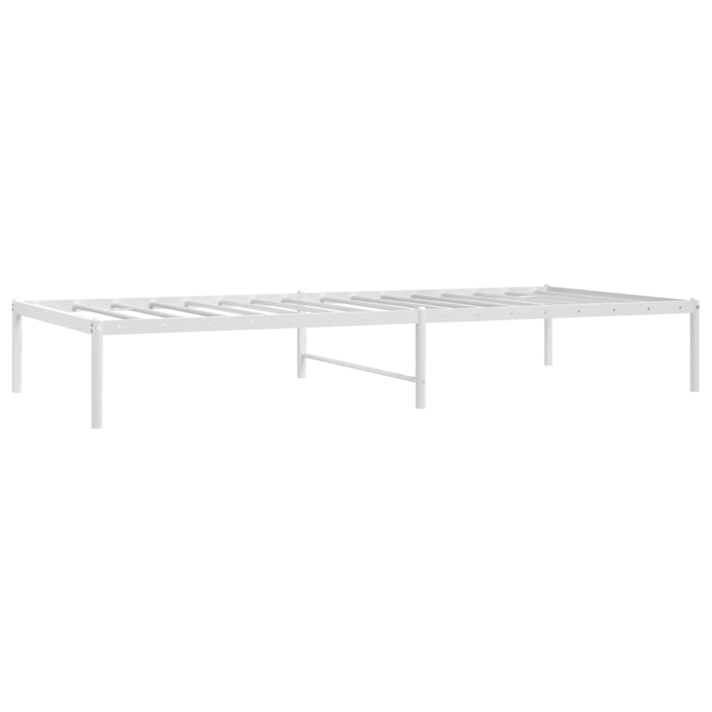Sengeramme i metall hvit 90x200 cm