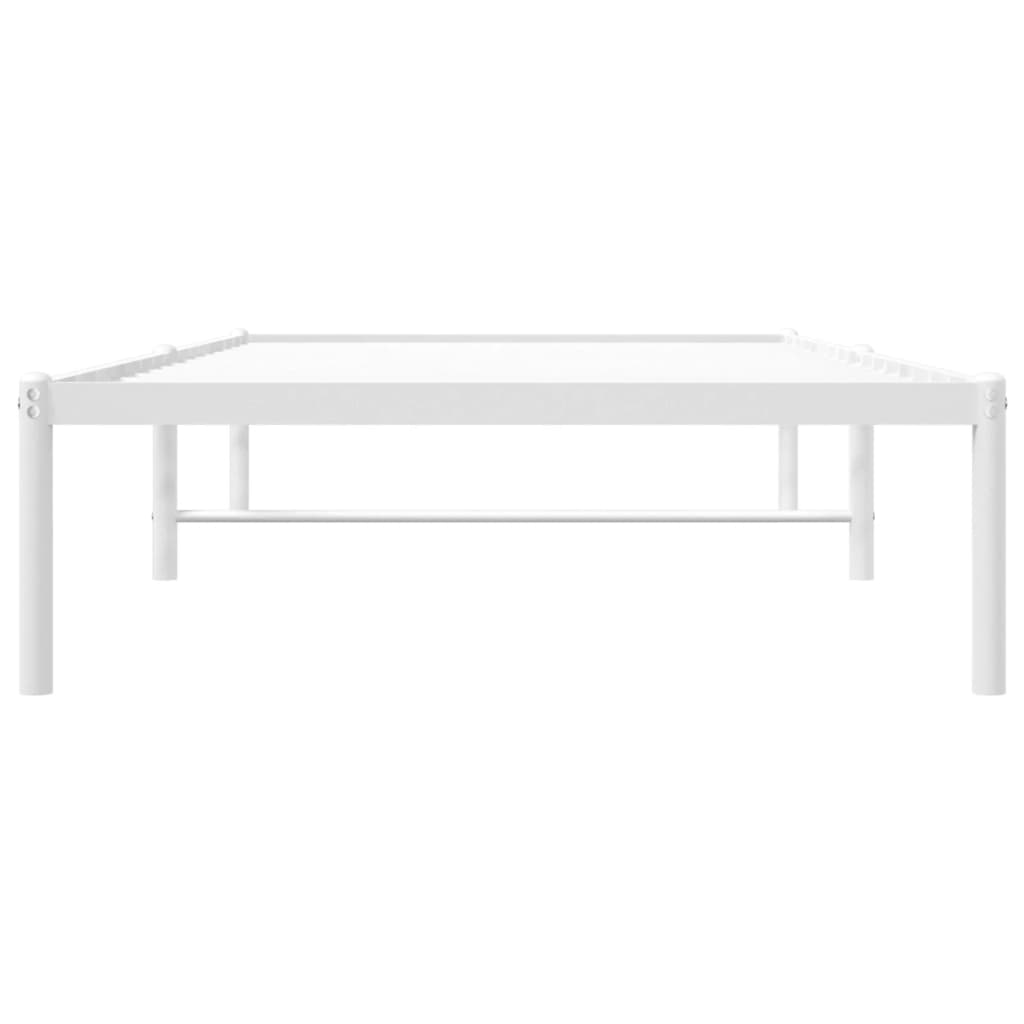 Sengeramme i metall hvit 90x200 cm