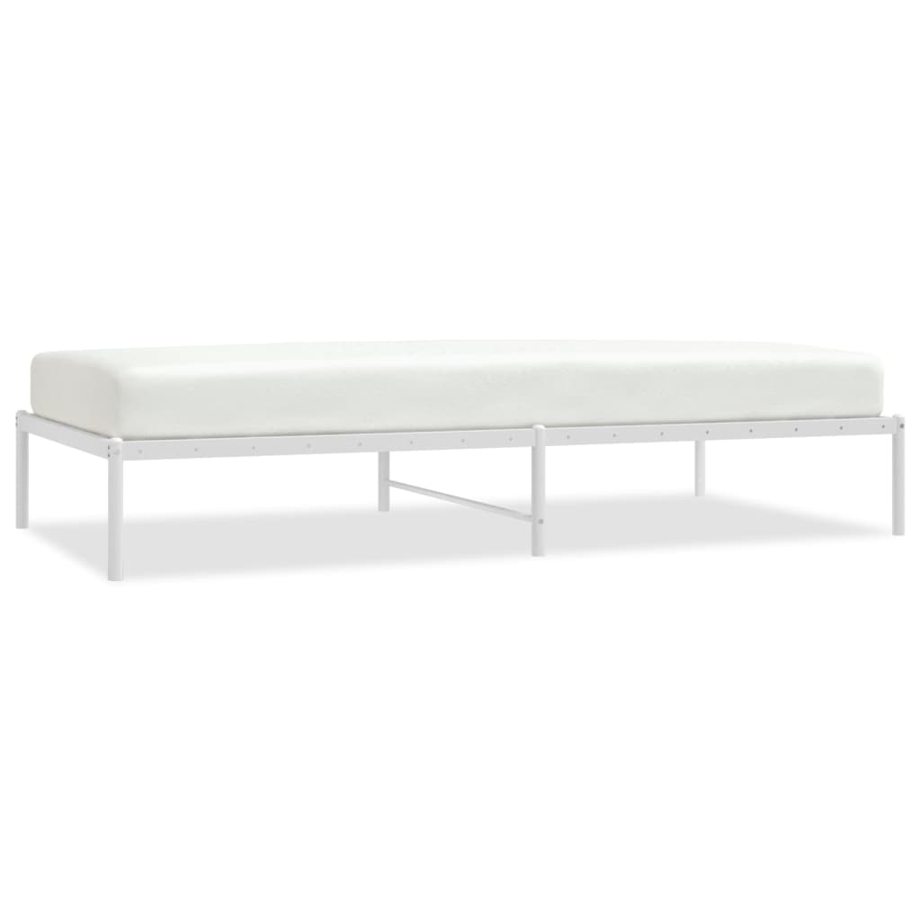 Sengeramme i metall hvit 100x200 cm