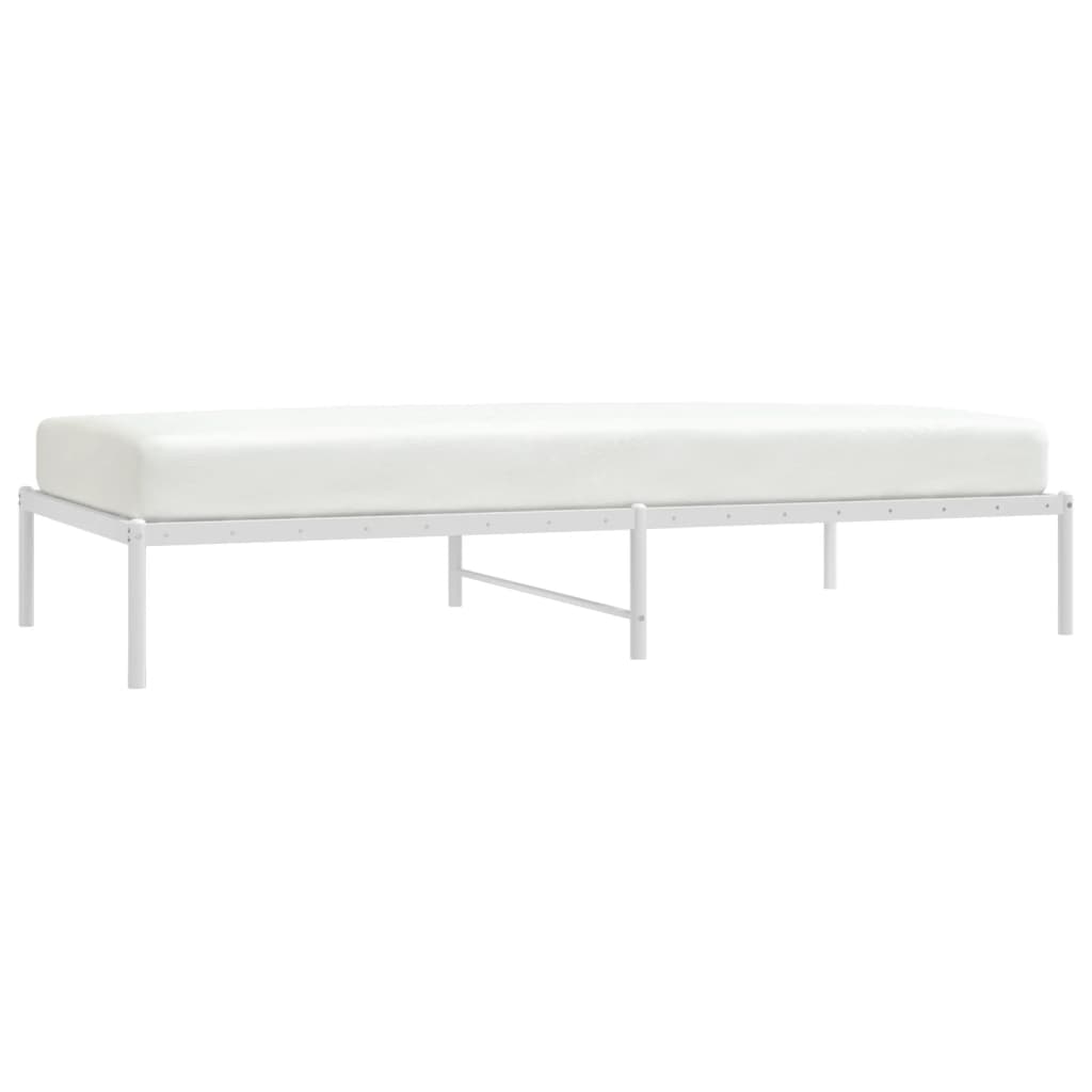 Sengeramme i metall hvit 100x200 cm