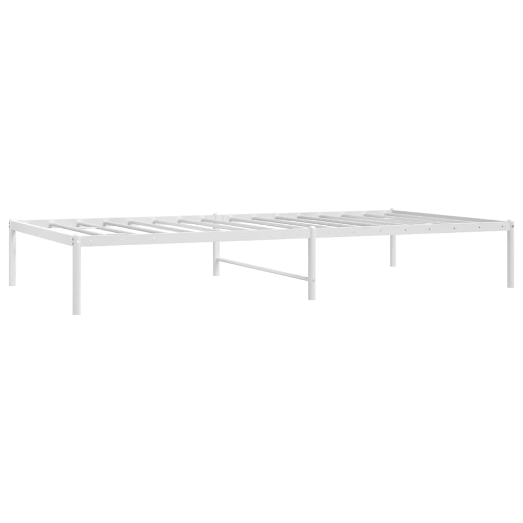 Sengeramme i metall hvit 100x200 cm