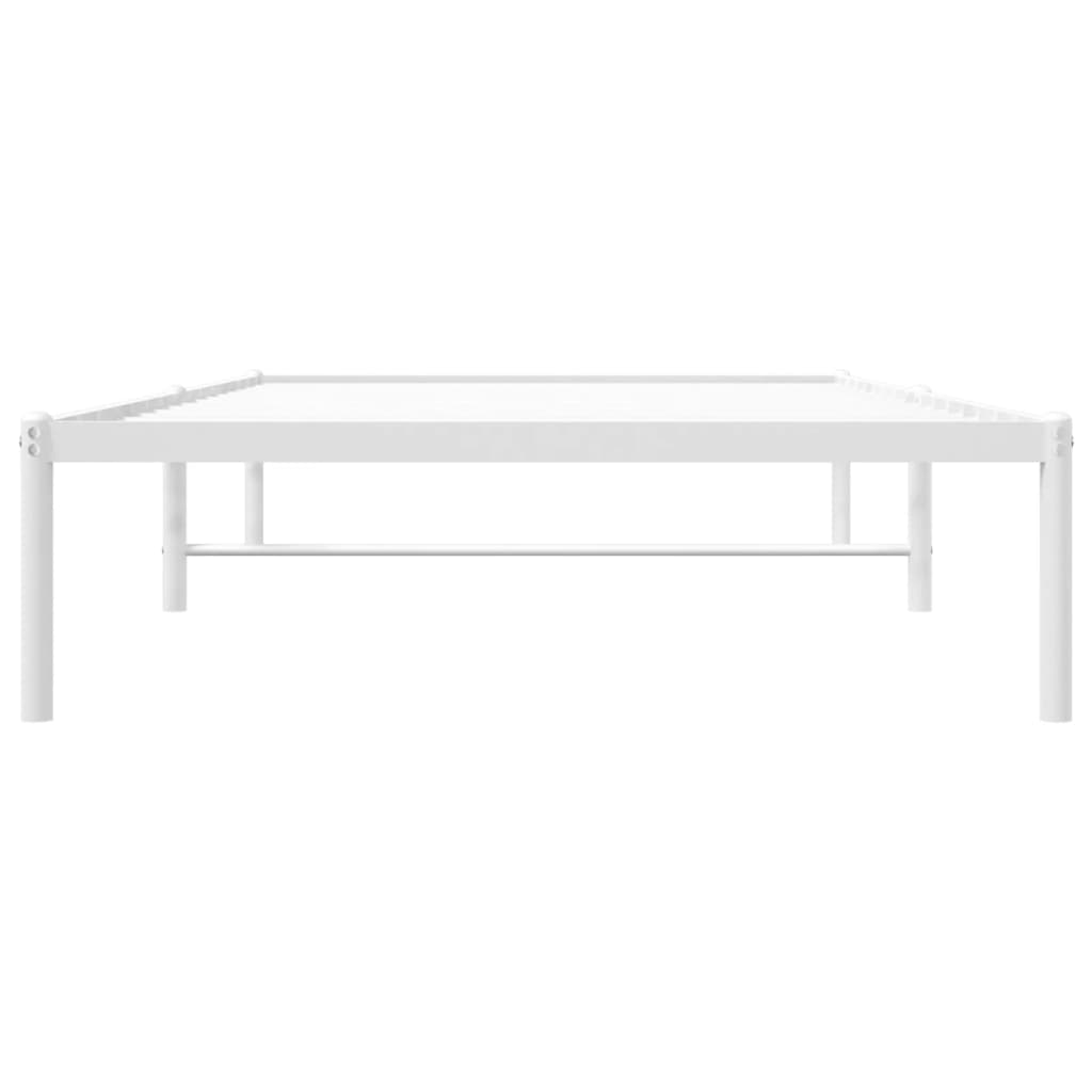 Sengeramme i metall hvit 100x200 cm