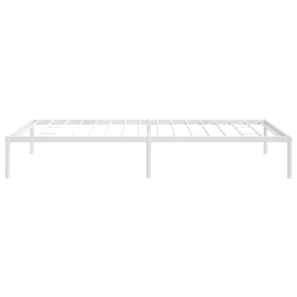 Sengeramme i metall hvit 100x200 cm