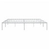 Sengeramme i metall hvit 200x200 cm