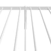 Sengeramme i metall uten madrass med hodegavl hvit 75x190 cm