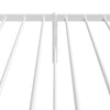 Sengeramme i metall med hodegavl hvit 107x203 cm