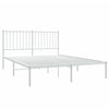 Sengeramme i metall med hodegavl hvit 140x190 cm
