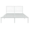 Sengeramme i metall med hodegavl hvit 140x190 cm