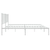 Sengeramme i metall med hodegavl hvit 140x190 cm