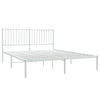 Sengeramme i metall med sengegavl hvit 150x200 cm
