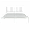 Sengeramme i metall med sengegavl hvit 160x200 cm