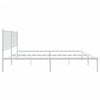Sengeramme i metall med sengegavl hvit 160x200 cm