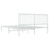 Sengeramme i metall med sengegavl hvit 160x200 cm