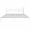 Sengeramme i metall med hodegavl hvit 183x213 cm