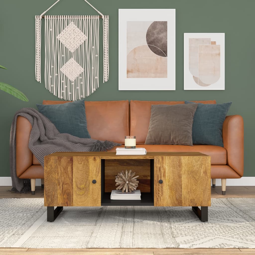 Salongbord 100x54x40 cm heltre mango og konstruert tre