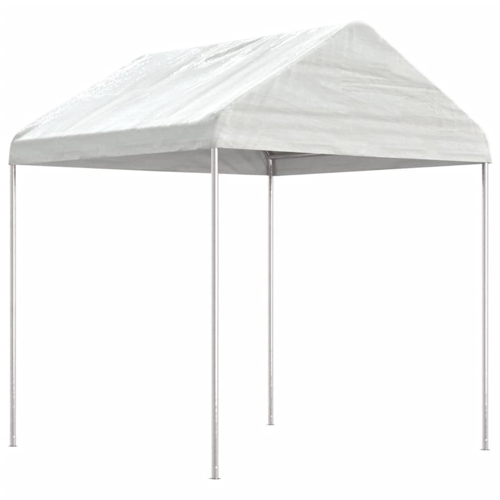 Paviljong med tak hvit 2,28x2,23x2,69 m polyetylen