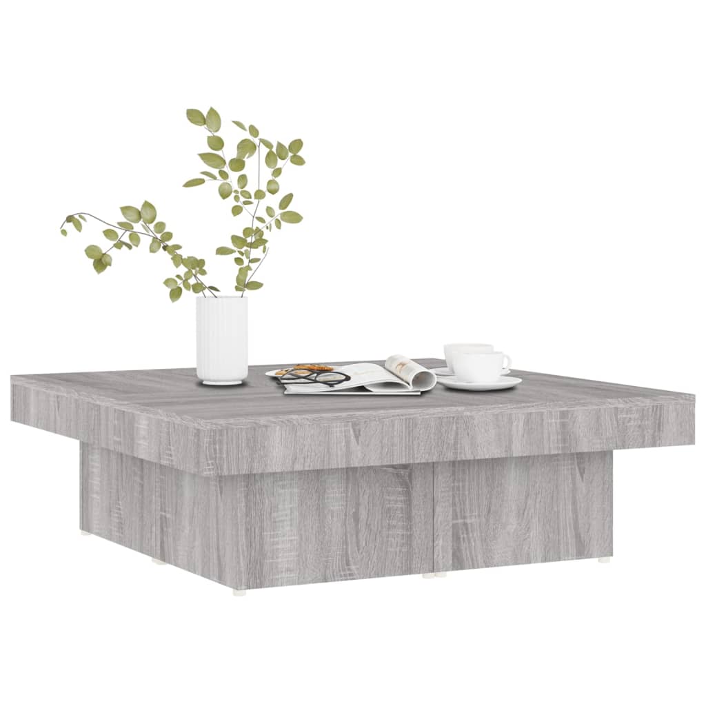 Salongbord grå sonoma 90x90x28 cm konstruert tre