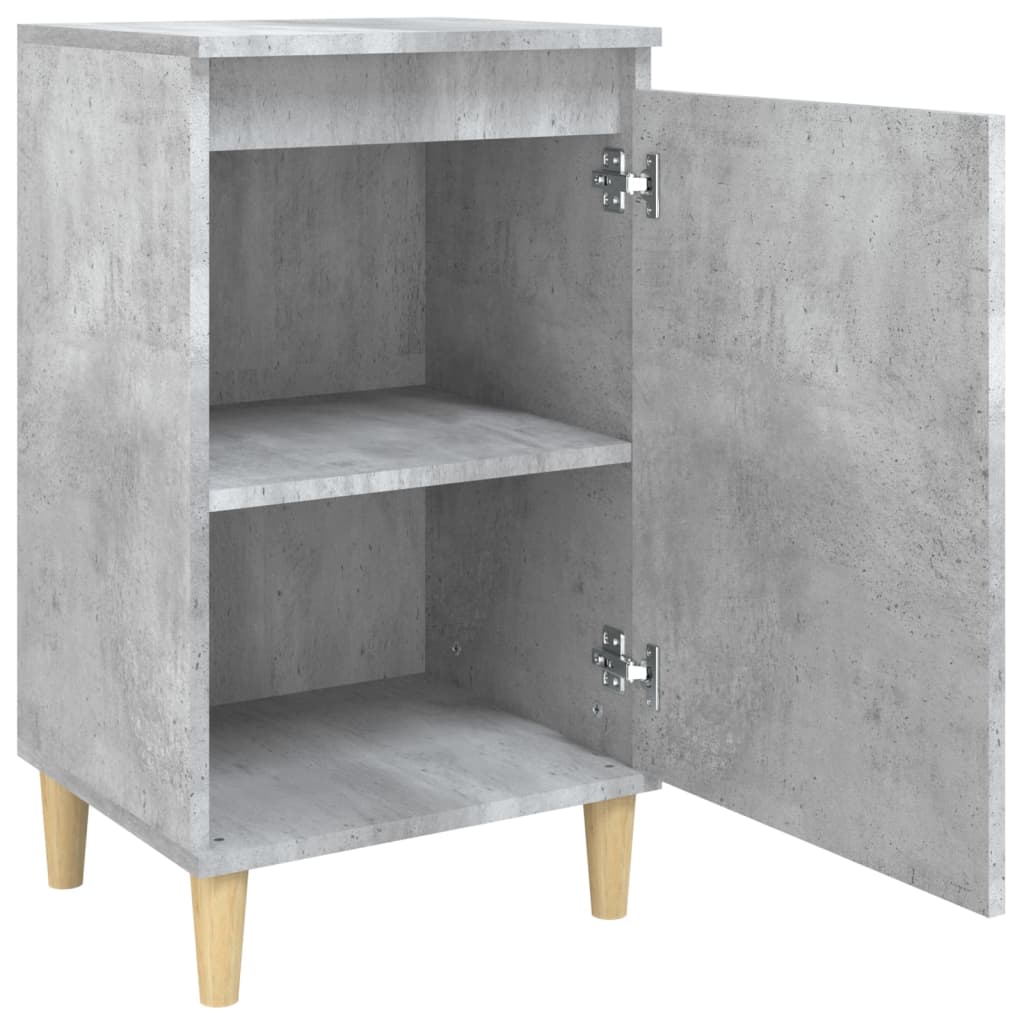 Nattbord 2 stk betonggrå 40x35x70 cm konstruert tre