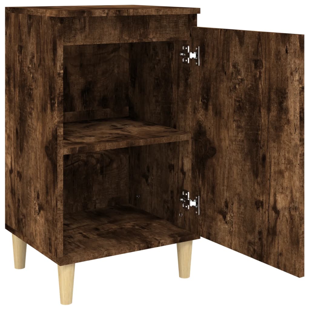 Nattbord 2 stk røkt eik 40x35x70 cm konstruert tre