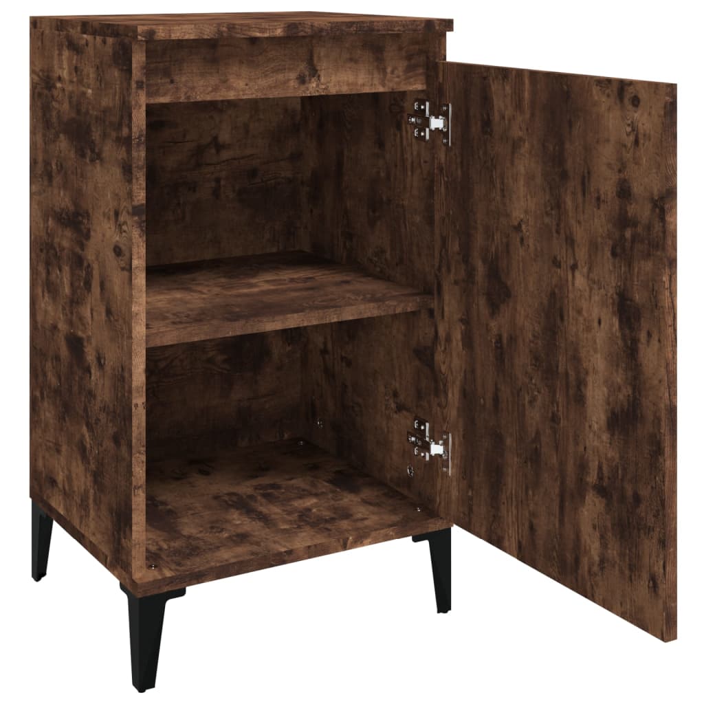 Nattbord 2 stk røkt eik 40x35x70 cm konstruert tre