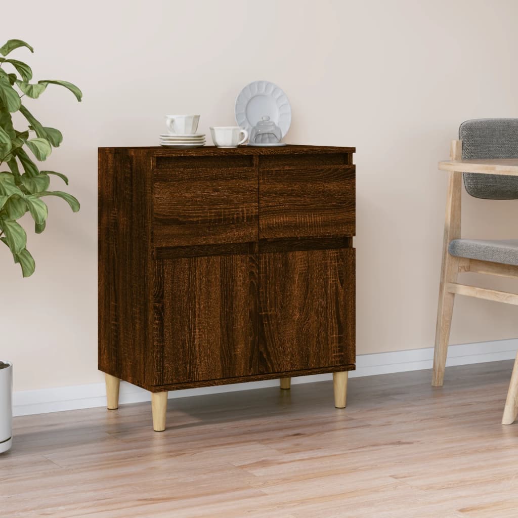 Skjenk brun eik 60x35x70 cm konstruert tre